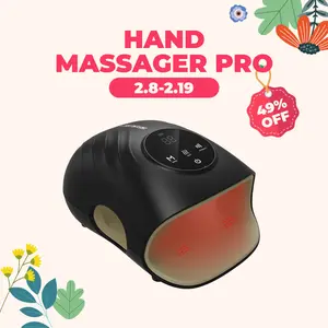 [Pro Model] CINCOM Hand Massager Pro for Enhanced Comfort and Relief, 4 Modes 4 Intensity 6 Heat Levels, Portable and Cordless, Advanced Airwave Technology and Sleek Design, Touchscreen Display, Perfect Gifts for Family, Friends, Enjoy it Anytime Anywhere