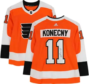 Travis Konecny Philadelphia Flyers Autographed Orange Adidas Authentic Jersey - Fanatics Authentic Certified
