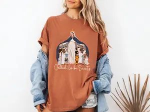 [Sale Up To 50%] Saintly Catholic All Saints Day Comfort Color Shirt,Womens Catholic Shirts Merch Shirt Gifted,Trendy Christian Catholic Religious shirt