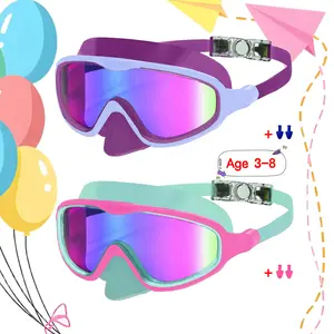 1 Pack Children's Swimming Goggles 3-8/8-15 Years Anti-fog UV Wide Field of View Waterproof Leak Proof Boys and Girls Swimming Goggles