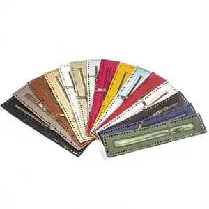 1 Piece 27cm PU Leather Braided Zipper Minimalist and versatile design Durable and smooth glide Ideal for craft enthusiasts DIY woven bags and wallet accessories