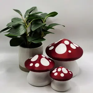 Mushroom Canisters. Set of Three.