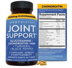 Glucosamine Chondroitin MSM Joint Support Supplement, 90 Capsules - with Turmeric, Black Pepper, Boswellia and Hyaluronic Acid - Joint Health Supplement for Mobility and Flexibility