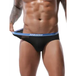 4pcs Low Rise Modal Microfiber Mens Briefs - Elastic Waistband Support Underpants Fabric Menswear Spandex Socks