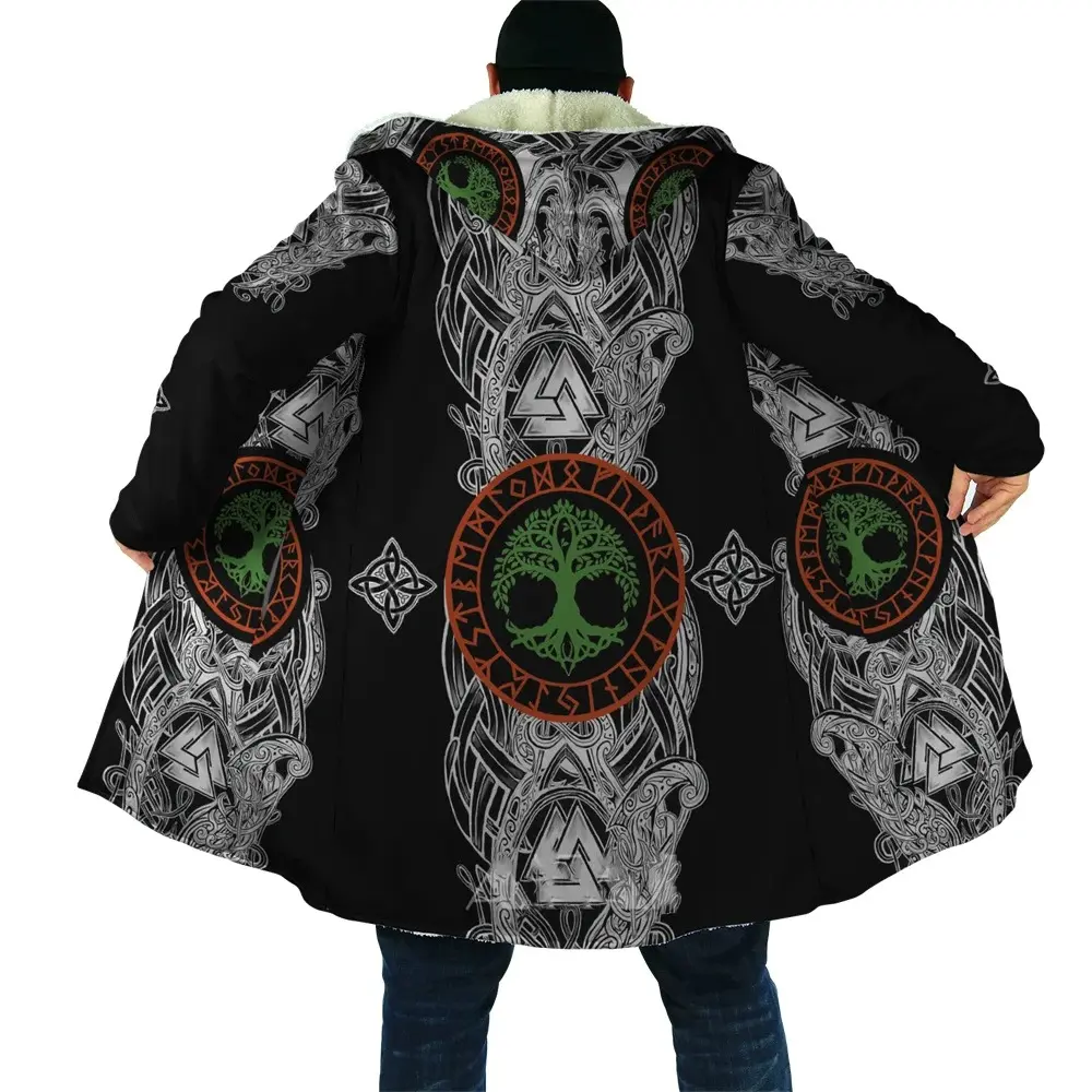 Fleece hooded cloak 1