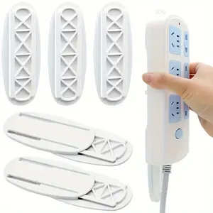 Power Strip Holder, Self Adhesive Power Strip Mount, Surge Protector Mount Punch Free Cable Management System