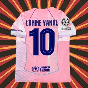 25-26 Pink Yamal 10 Short sleeve Soccer jersey