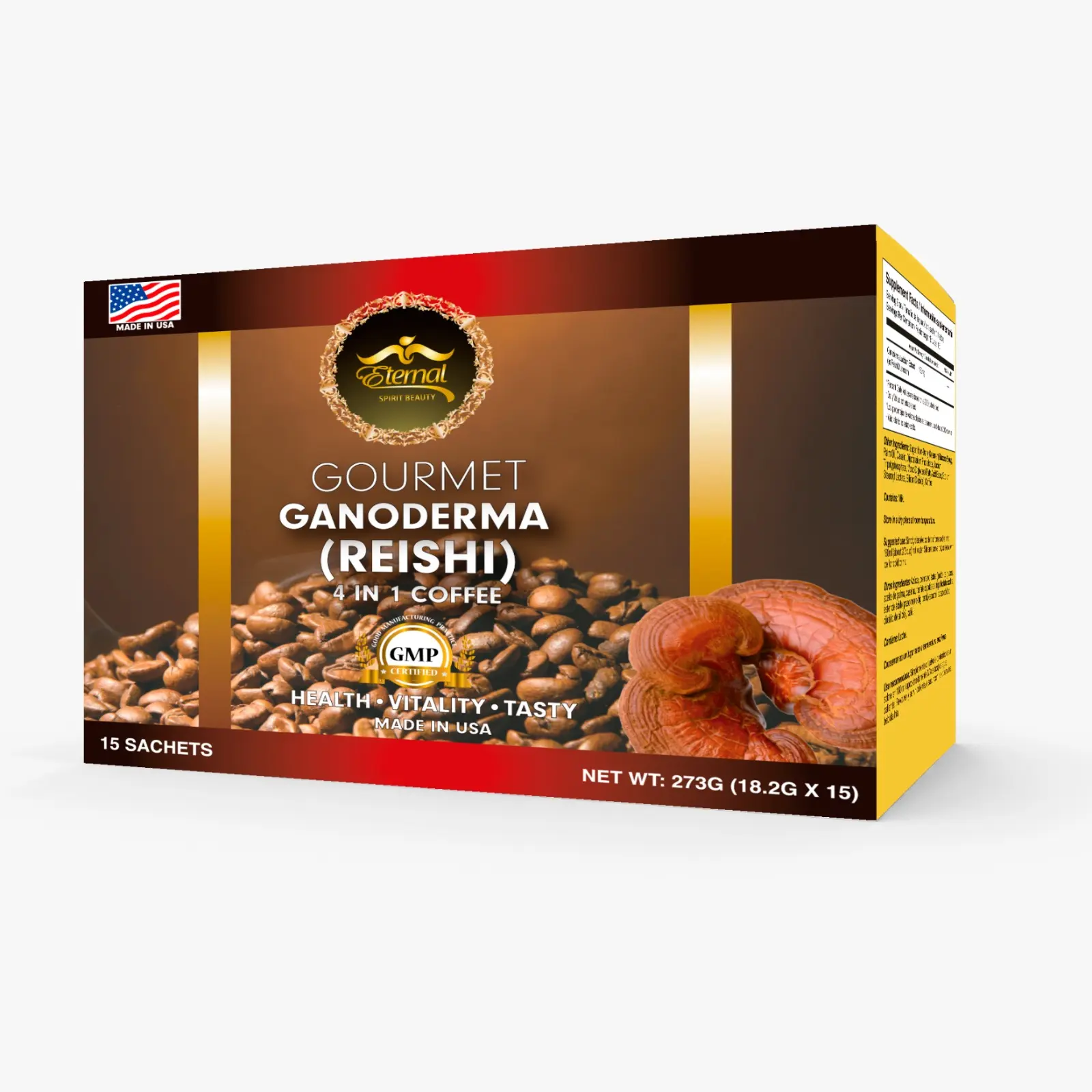 ETERNAL COFFEE GANODERMA COFFEE 4 IN 1 LATTE REISHI BEVERAGE MILK CREAMY INSTANT COFFEE