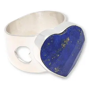 Mine Finds by Jay King Sterling Silver Heart-Shaped Lapis Ring