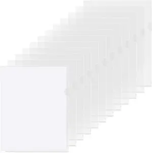 KTRIO Clear Folders Sleeves Plastic Documents Project Pockets 12 Pack, Fits Letter Size 8.5x11 Paper, L-Shaped File Jackets, Acid-Free Poly Plastic, Transparent