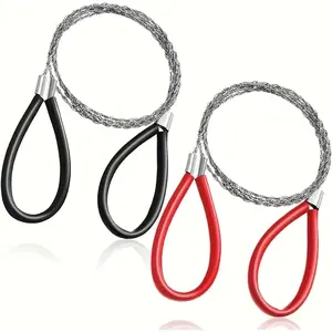 Stainless Steel Wire Saw, Manual Pocket Chainsaw, Household, Outdoor Mountaineering Travel Camping Supplies, Without Battery