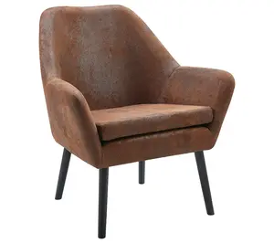 Divano Armchair Aged Fabric Tapered Wood Frame Polyester Upholstery 28.75 x 28.35 x 33.07 Supports 250 lbs Ideal for Living Rooms and Bedrooms. Aged Fabric