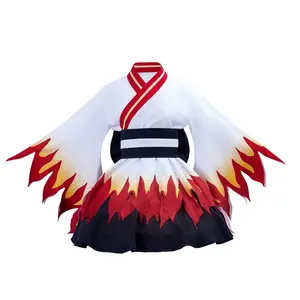 Kyojuro Rengoku-Inspired Flame Pattern Maid Dress - Demon Slayer Costume