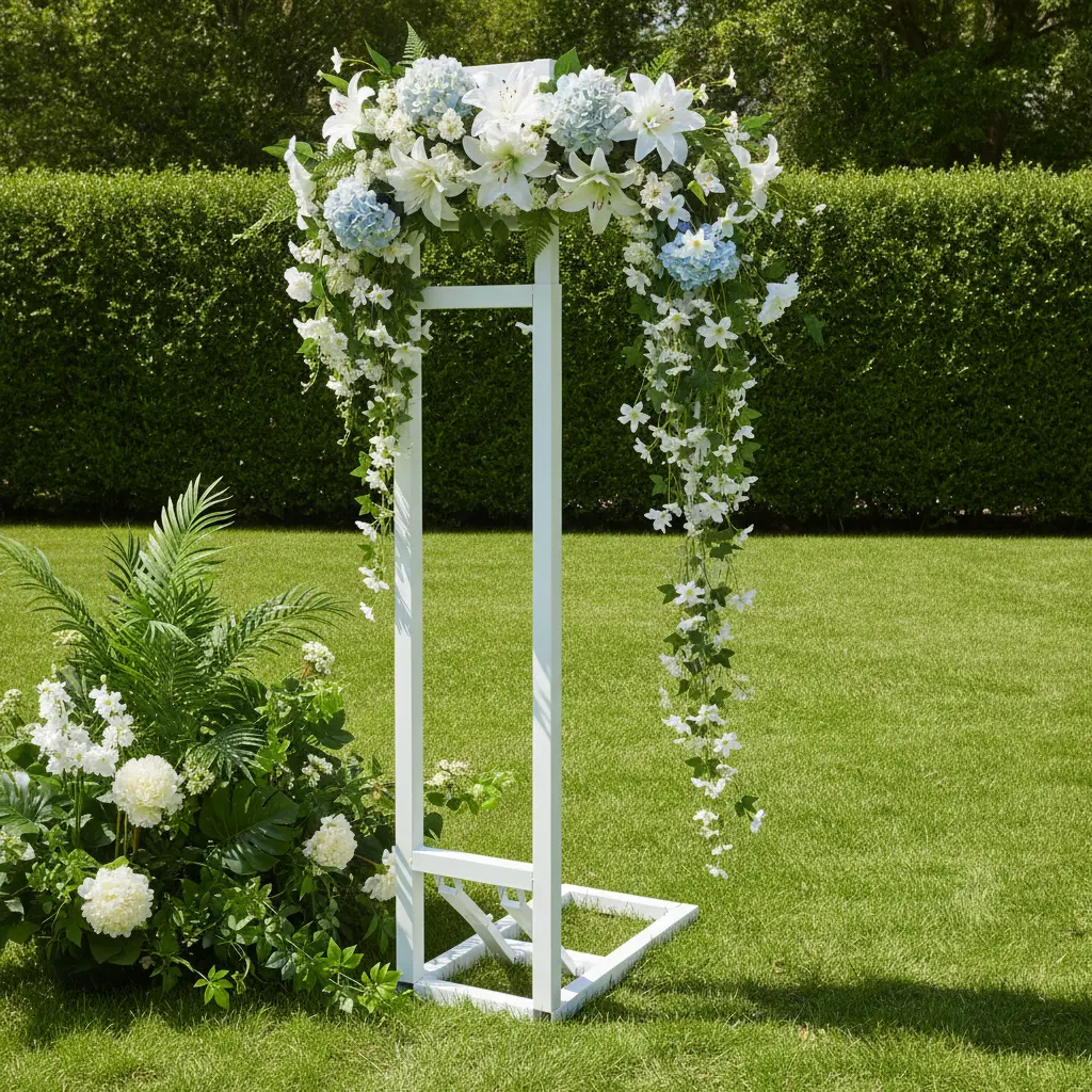 Adjustable Backdrop Stand 2m Height for Wedding Party Photo Booth Garden Decoration Use