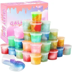 Galaxy Slime Party Favors 30 Pack, Stretchy, Non-Sticky, Non-Mess Party Favors Fidget Toy for Girls and Boys Christmas Stocking Stuffers - Valentine Kids Slime, Classroom Reward