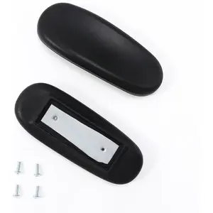 Office Chair Replacement Armrest Pads Caps Fit Universal Desk Chair 4" Mounting Hole with Screws Black