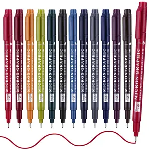 12 Colors 0.5 Micro, Fineliner Pen Set Ink, Fine Point Pen,Multi-liner, Sketching, Anime,Artist Illustrating/Technical Drawing,Office Documents