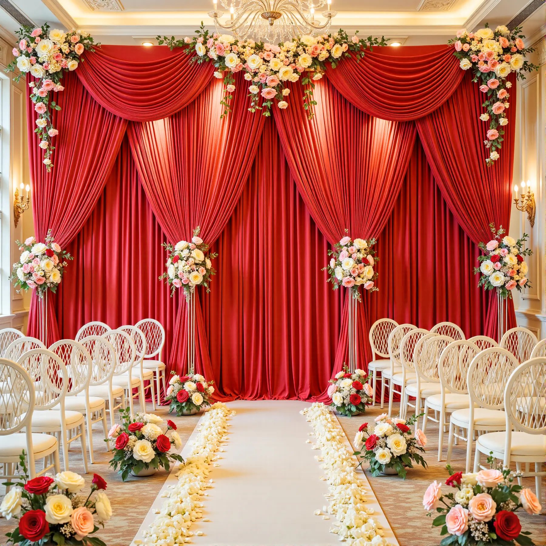 2 Panels Backdrop Curtains 5 x 12 ft Wrinkle Free Polyester Drapes for Wedding, Graduation, Birthday Party Photography Background, Baby Shower, Gender Reveal, Summer activity Summerwins Father's Day etc