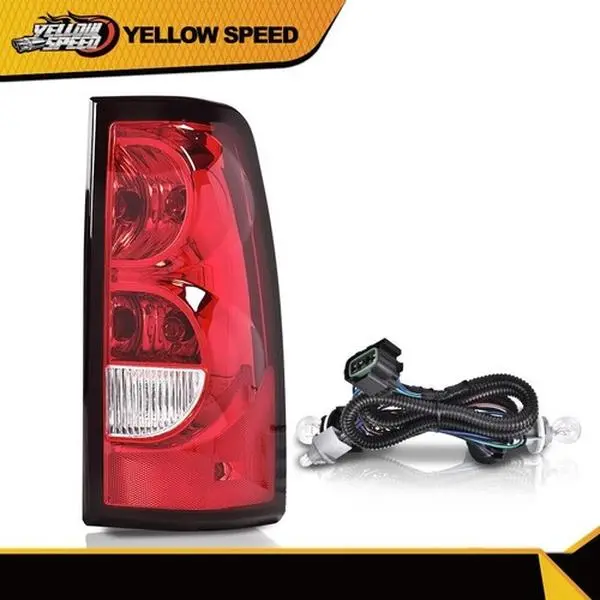 ALLGOOD LED Right-Side Rear Taillight Assembly - Brake Light with Harness, Bolt-On Fit, Brake Signal Compatible for 2003-2006 Chevy Silverado Trucks, No