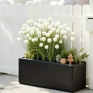 Elegant Pure Spherical Bouquets, 6 Pom-Poms = 2 Bunches of Faux Ball Grass Flowers, Home Decor & Garden Arrangements, Artificial Plants