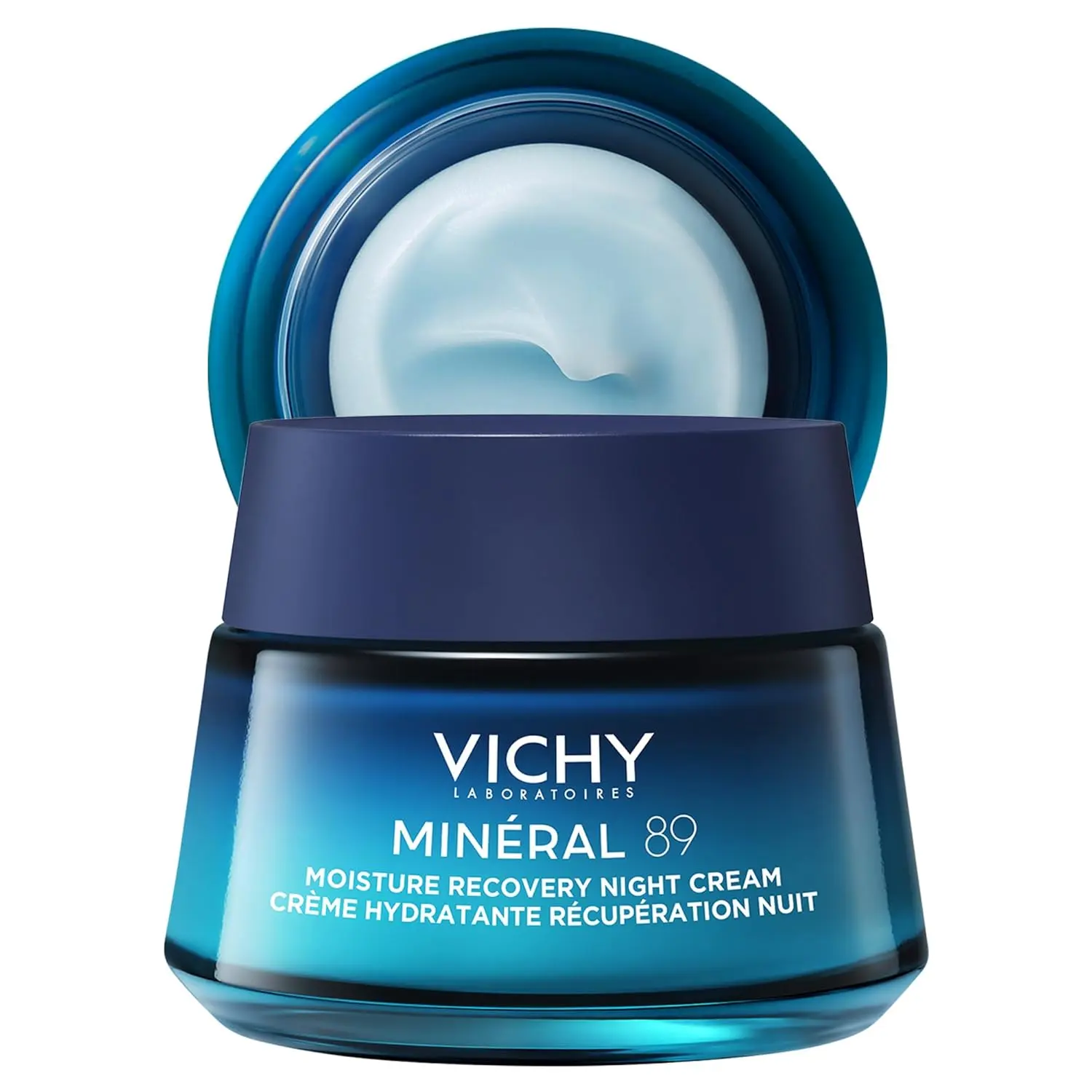 Vichy Mineral 89 Fragrance Free Cream, Moisture Boosting Cream with Hyaluronic Acid, Daily Face Moisturizer, Available in 4 Formulas For All Skin Types, Dry & Sensitive Skin & Mattifying for Oily Skin