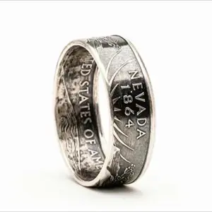 HANDMADE CUSTOM STATE COIN RINGS FOR MEN AND WOMEN
