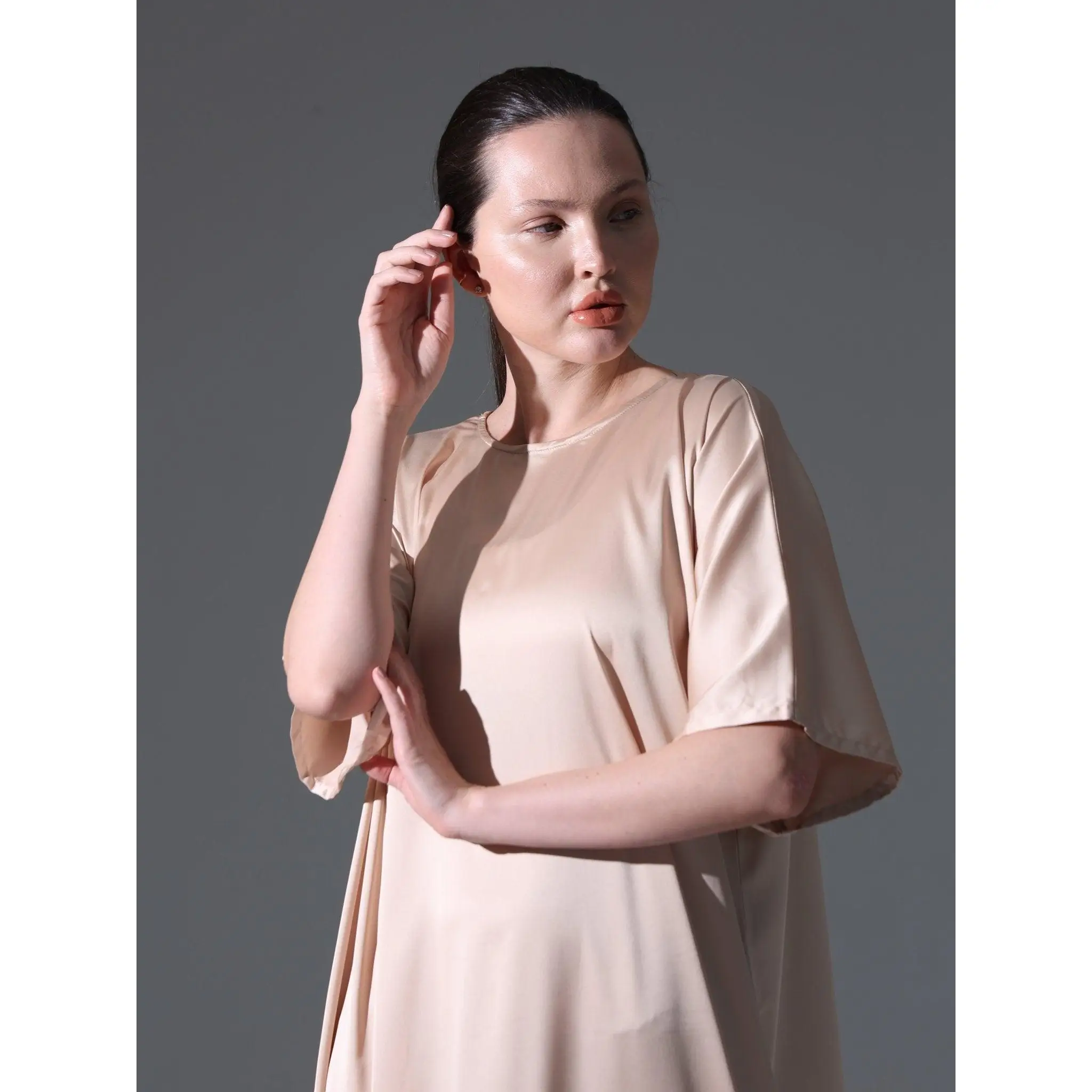 Silk Abaya Inner Slip Dress -Versatile Neutral