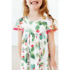 Cute Cactus Pom Pom Dress