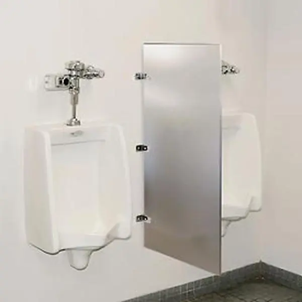 Type 304 Stainless Steel Wall Mount Bathroom Urinal Screen - 24x42 in, Bracket Kit, 27.3 lbs, Hardware Included, Privacy Partitions for Public Bathrooms