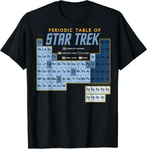 Star Trek Original Series Periodic Table Map Graphic T-Shirt - Antoniojo Shop 89B07BHHQZFR