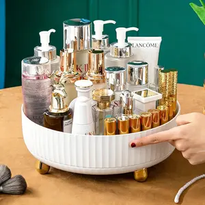 Rotating Storage Box Organizer, Light Luxury Design, Ideal for Kitchen Bathroom Makeup Desk Dormitory, Neatly Organize Your Space