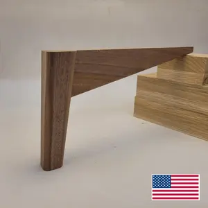 6" Hardwood Furniture Legs Set of 4 - Includes Walnut, Oak, Maple, Mahogany, Cherry & Poplar