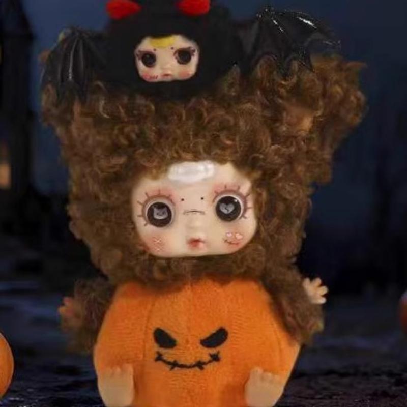 MMSUGER BABY Night Elf Party Halloween Series Blind Box Doll Trendy Play Doll Plush Bag Pendant Halloween Gift