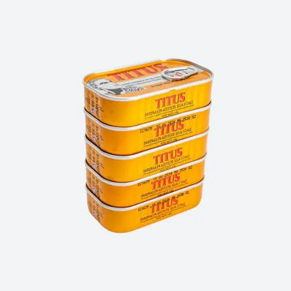 10-Pack Titus HOT Sardines in Premium Oil – Canned Sardines, Pantry Staple, Ready-to-Eat Tinned Fish for Rice, Stews & More