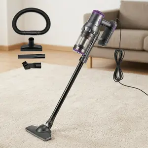 500W Powerful Stick Vacuum Cleaner Corded, 15kPa High Suction for Whole-Home Deep Clean, Lightweight Handheld Vac with Flexible Wand for Pet Hair & Dust, 3-in-1 Design