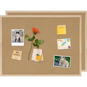 Cork Board 2Pack,24x18 Bulletin Board for Office with Pin Oak  Boards, Message Board or Vision Board.