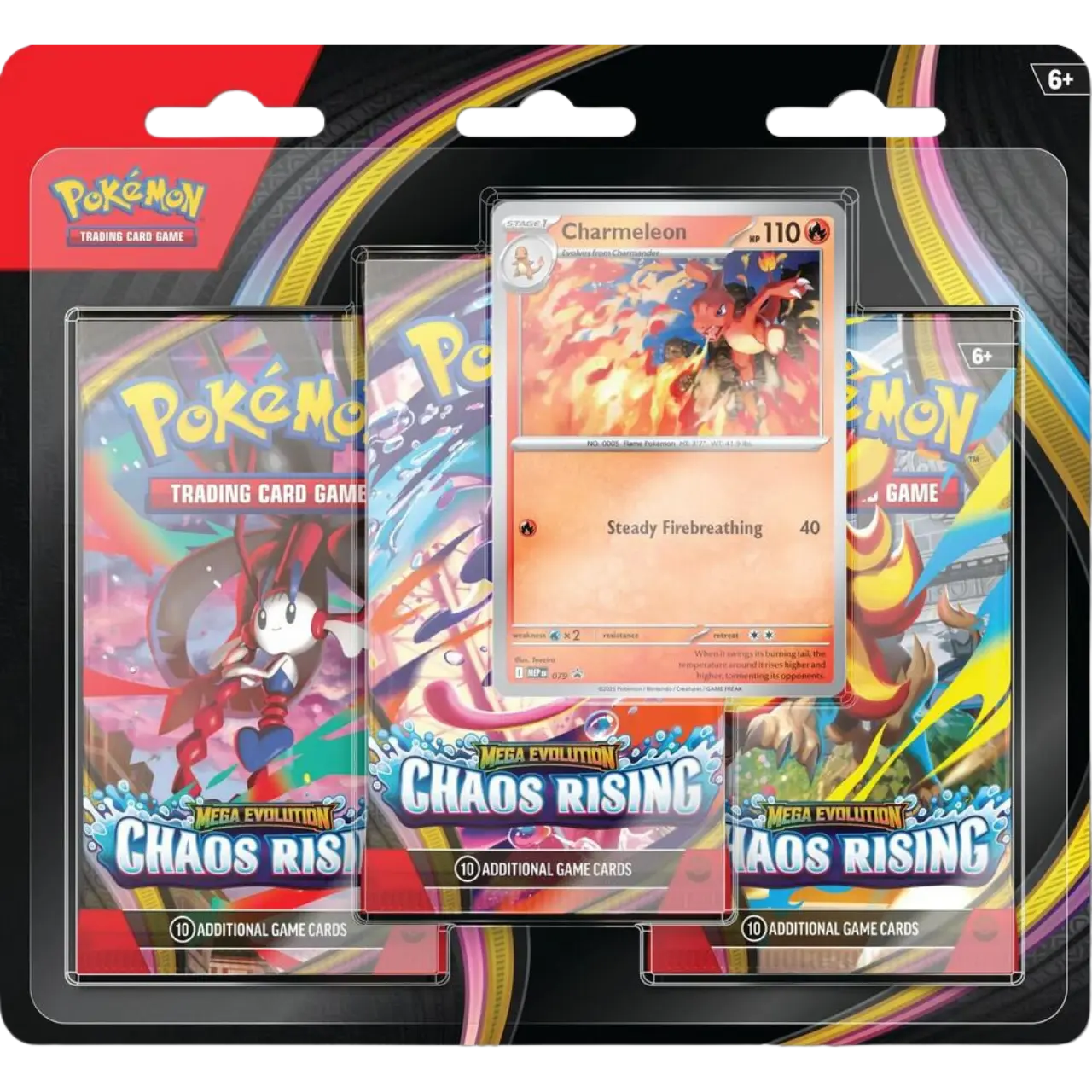 Pokemon Mega Evolution - Chaos Rising 3 Pack Blister [Charmeleon]
