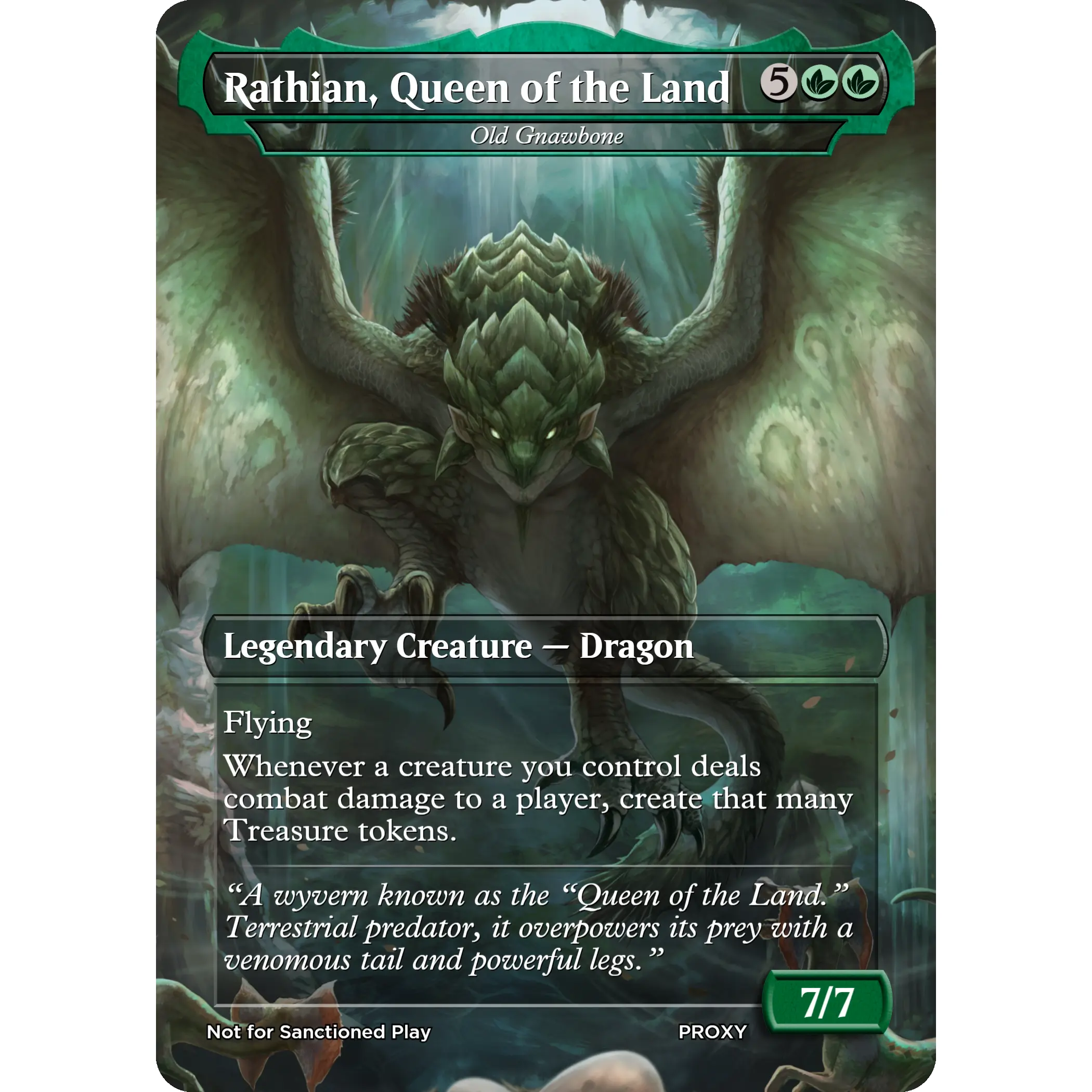 Rathian, Queen of the Land (Old Gnawbone) - MTG PROXY Video Games/Monster Hunter