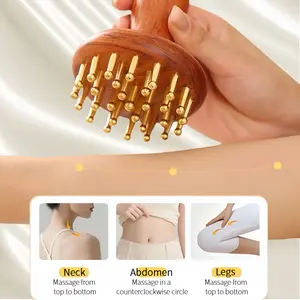 Lymphatic Massage Brush for Post-Workout Recovery, Deep Tissue Muscle Relaxer, Body Meridian Massager for Sore Muscles, Myofascial Release Tool to Boost Circulation, for Belly Arms Legs Back