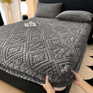 Taffeta Bed Sheet Set, Soft Anti-Pilling Mattress Protector, Comfortable Warm Home Textiles, Multiple Colors Available, No Pillow Included, Modern Bedding Set