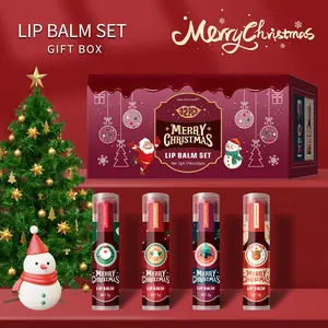 Merry Christmas Lip Balm Set - 32PCS Hot Red Wine Lipstick Collection with Moisturizing & Shining Effects Perfect for Mother's Day & Christmas Gifts for Women Glossy Hydrate Lipgloss Cosmetics Moisture - Makeup