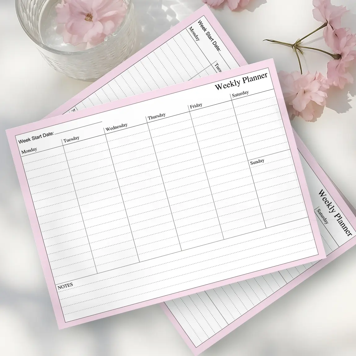 A4 Weekly Planner Notepad, Planner Notebook, Productivity Planner, Schedule Planner, 1 Count Undated Desk Pad To Do Tasks Planner with Checklist, Work Planner Office Stationery Supplies for Home & School & Office
