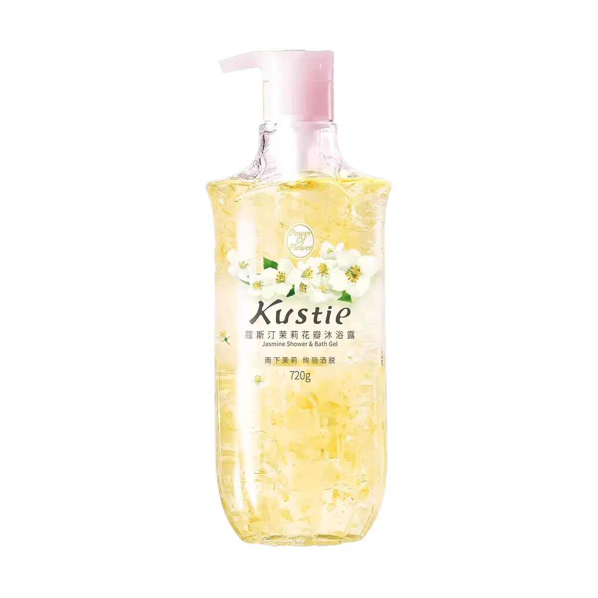 Kustie Jasmine Petal Body Wash 380g - Hydrating, Moisturizing, Softening Skin, Long-lasting Floral Fragrance