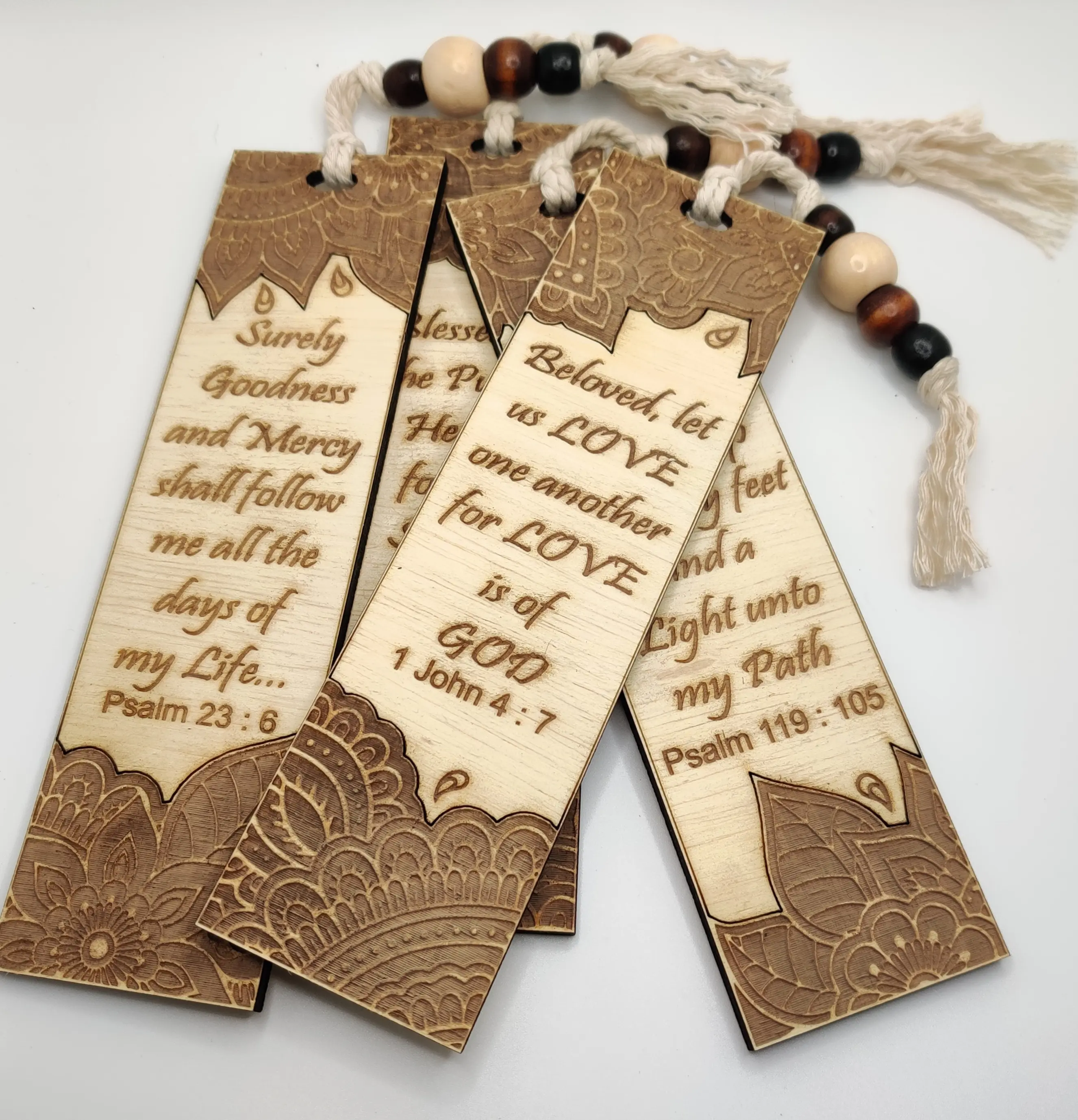 Personalized Wooden Laser Engraved Inspirational Bookmarks