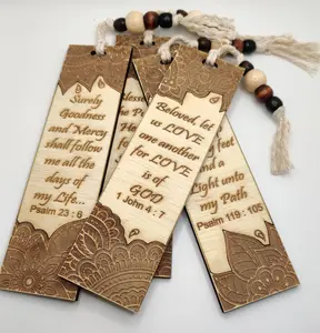 Personalized Wooden Laser Engraved Inspirational Bookmarks
