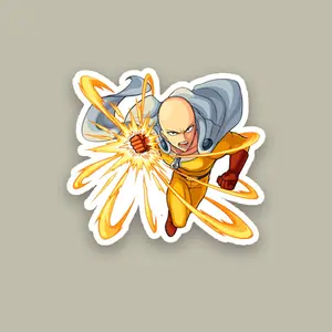 Saitama Sticker Featuring One Punch Man Anime Art