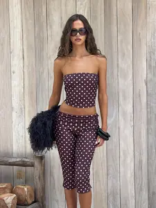 VALI POLKA DOT CAPRI - CHOCOLATE PINK DOT