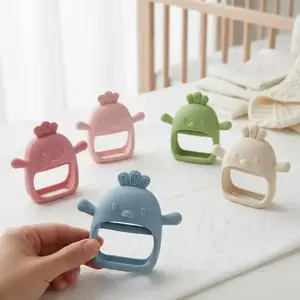 Baby Silicone Teething Toy, Safe BPA-Free Design, Soft and Durable Material Sensory Teether for Tooth Pain Relief, Perfect Gift for Newborns & Infants