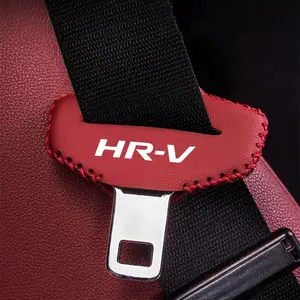 PU Leather Seat Belt Covers for Honda Hrv, Anti-Collision Protective Shields, Automotive Interior Accessories, Durable & Stylish Design
