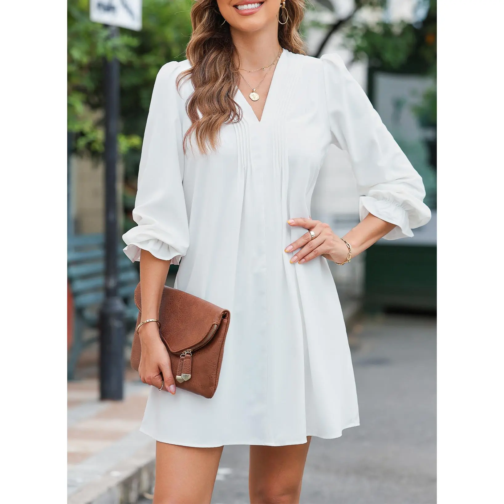 Dokotoo Womens Casual Dress A-Line Ruffle Sleeve V Neck Midi Dress 2026 Fashion Pleated Flowy Sundress Loose Shirt Dresses - TikTok Shop Dokotoo Womens Casual Dress A-Line Ruffle Sleeve V Neck Midi Dress 2026 Fashion Pleated Flowy Sundress Loose Shirt Dresses - TikTok Shop